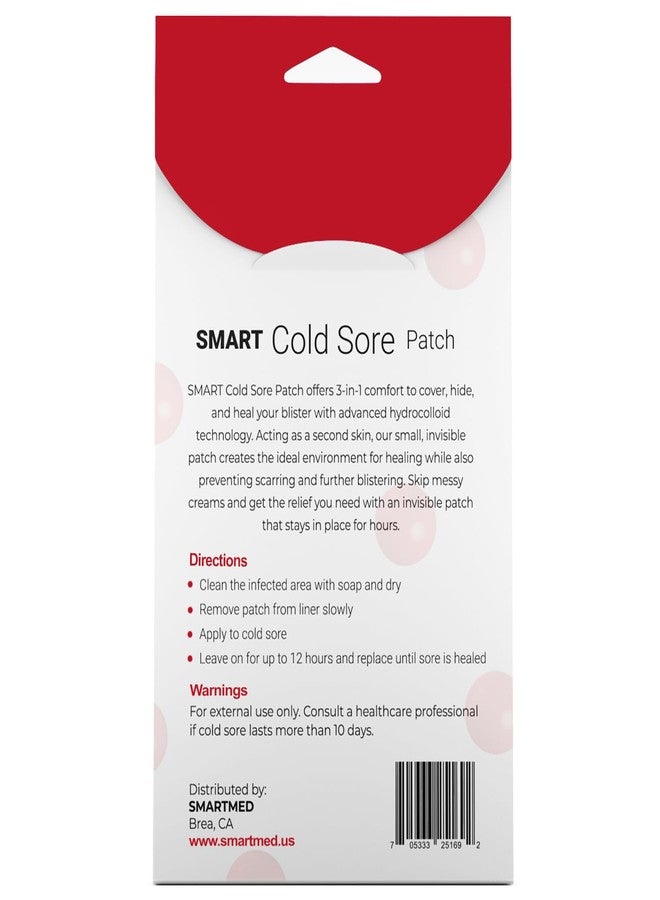 SMARTMED Smart Cold Sore Treatment Patch Help Prevent Breakouts, Soothe Itching and Burning | Discrete, Invisible, Skin Safe Adhesive [24 Patches] - Image 2